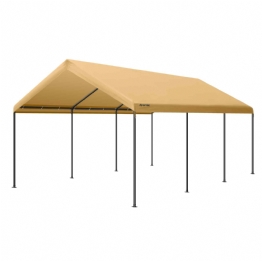 OUTFINE Carport, Carport Canopy 12x20 FT Heavy Duty Boat Car Canopy Garage Tent with Tent Stakes x 12, Windproof Ropes x 4, Sandbags x 4 (Beige)